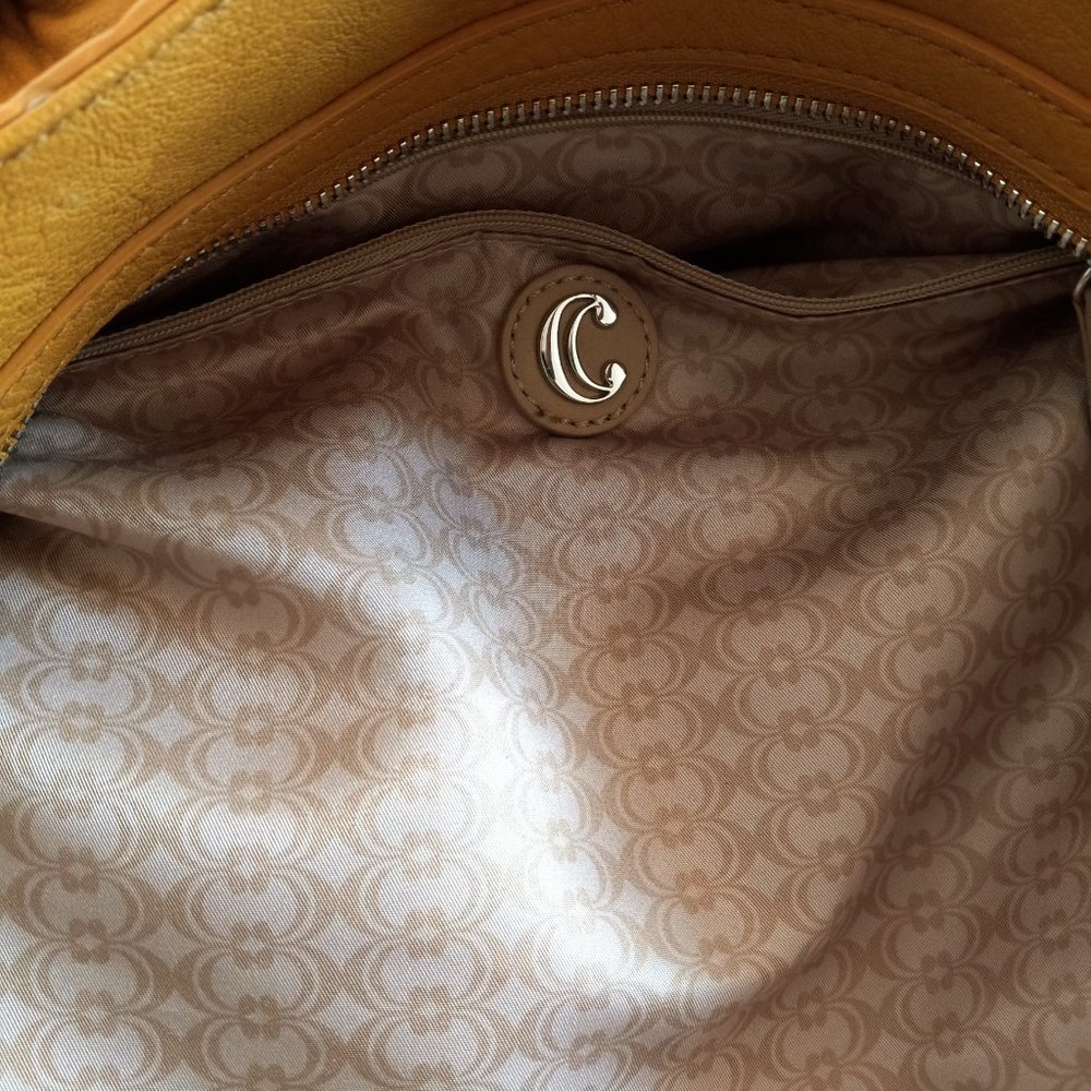 Charming Charlie Mustard Colored Handbag Purse GUC - Picture 8 of 9